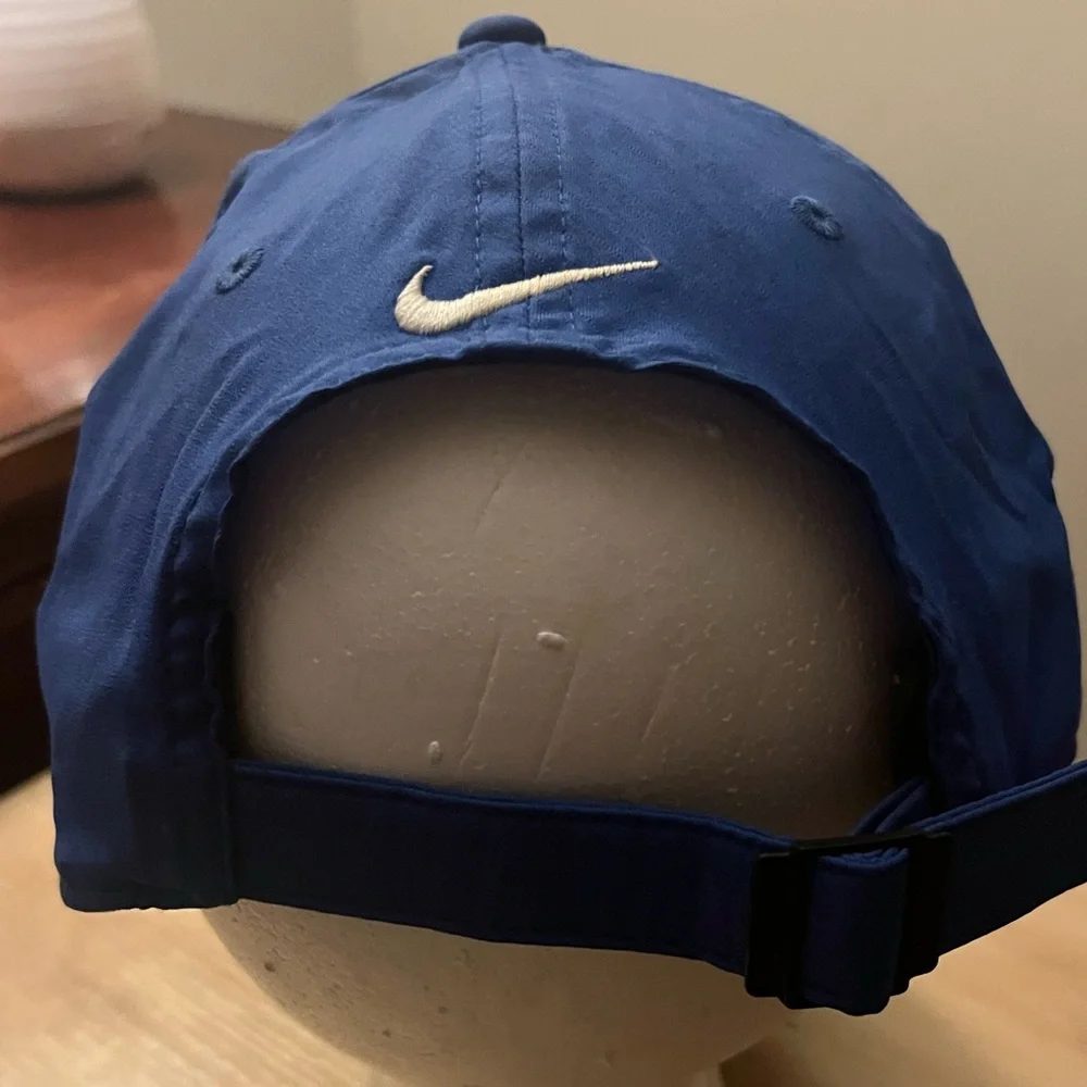 Nike Dri Fit Legacy 91 Hat Blue Cap Adjustable Center Swoosh Logo Golf - Picture 3 of 8